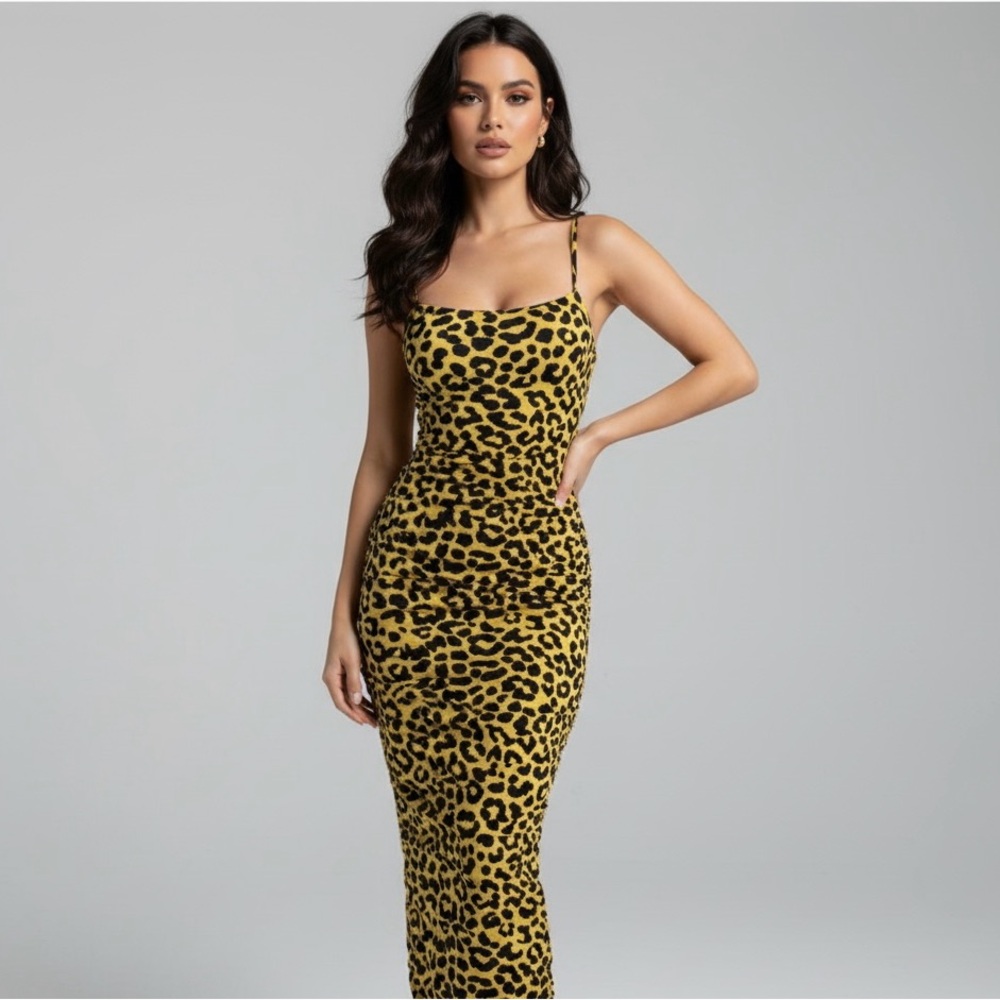 Jlux Leopard Print Maxi Dress